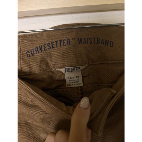 Duluth Trading Co Women DuluthFlex Fire Hose Boot Cut Brown Pants 18x29 Utility - Picture 5 of 12